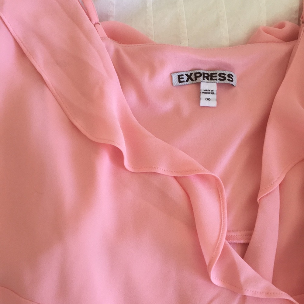 Express Maxi Bubblegum Pink Wrap Dress - Picture 2 of 2